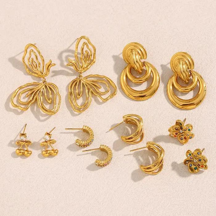 E.B.belle – boucles d'oreilles créatives en forme de C pour femmes