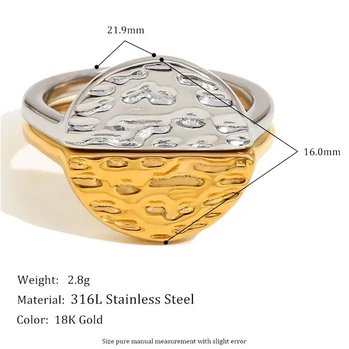 E.B.belle – collier demi-lune créatif en acier inoxydable 316L
