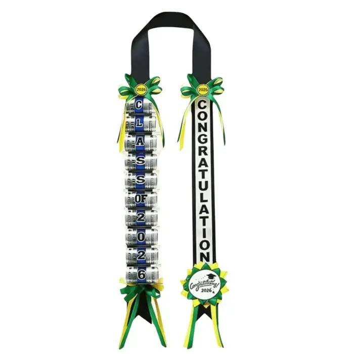 Collier de style guirlande élégant avec kit de couronne en ruban DIY pour femmes occasions spéciales Blanc Lait Jaune Fluo