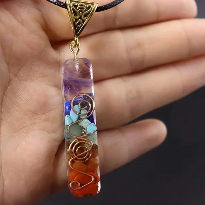 Collier en pierre naturelle de 7 chakras