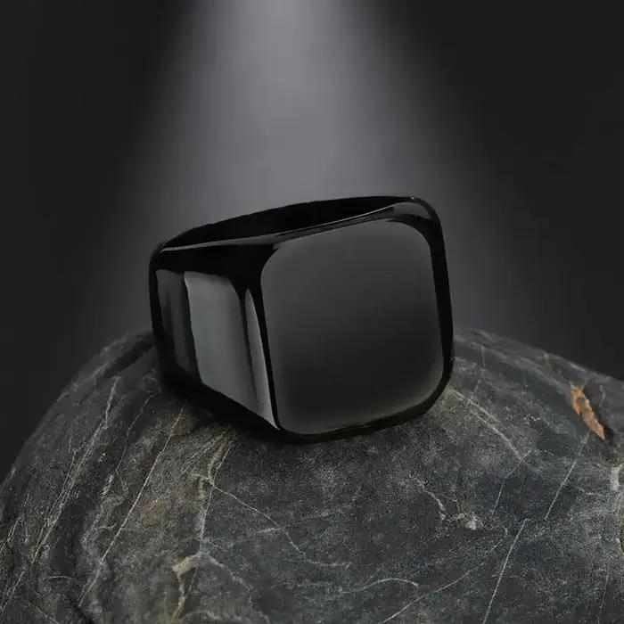 Nextvance personnalisé graver chevalière Bague carré grande largeur bande