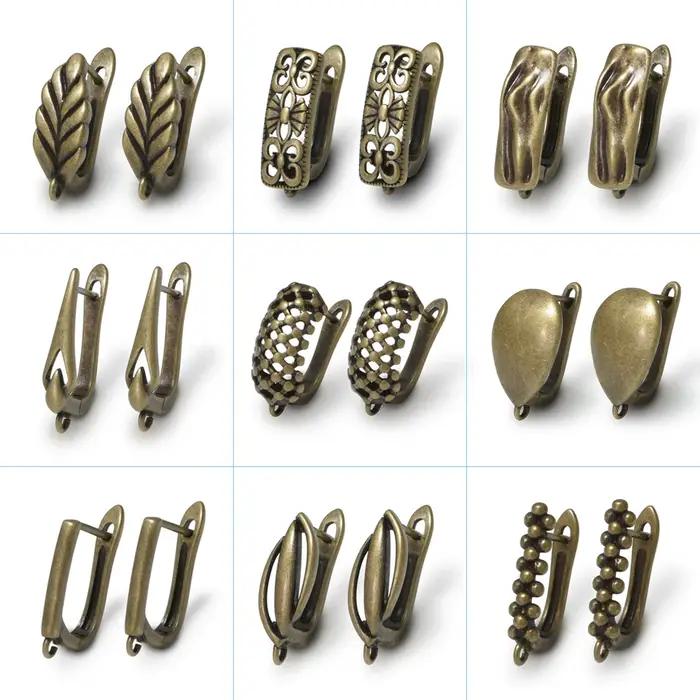 Nouveaux crochets de boucles d'oreilles fermoirs en laiton antique bronze lisse pour femmes bijoux à bricoler soi-même DIY accessoires de bijouterie occasions spéciales