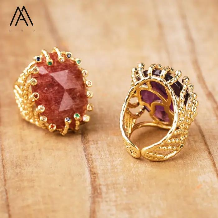 Bague en cristal naturel