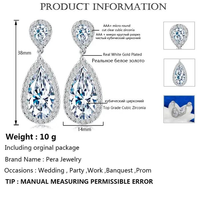 Pera-Boucles d'oreilles élégantes en argent pour femme
