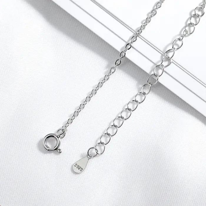 Smyoue certifié bulle 8 pierre 100% véritable Moissanite collier pendentif classique femmes cou chaîne en argent Sterling 925 plaqué 18K