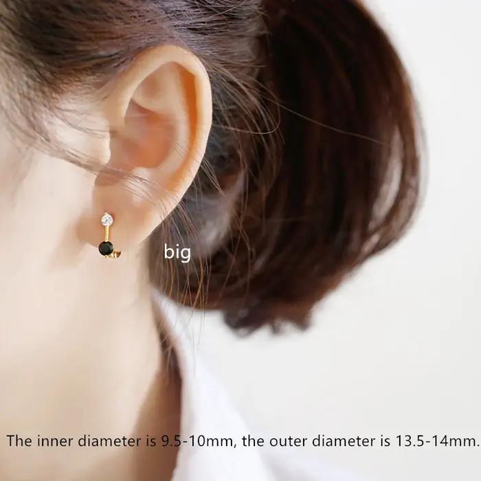 Boucles d'oreilles en argent regardé 925 pour filles