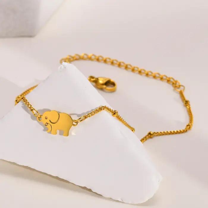 Bracelets à breloques en forme d'éléphant pour femmes