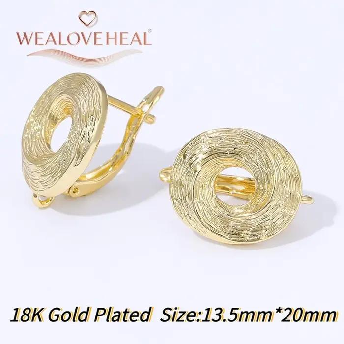 Crochets de boucles d'oreilles à fil circulaire français, levier arrière, réglage de boucle ouverte