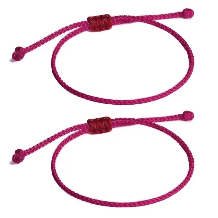 Lot de 2 bracelets bouddhistes tibétains pour femmes et hommes