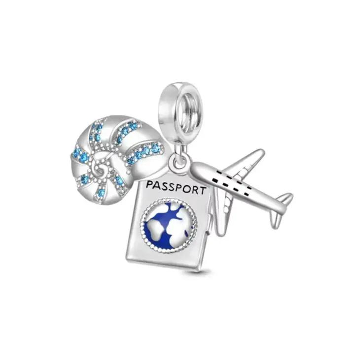 Pendentif breloque unique en argent 925 renne pomme chauve-souris grenouille pingouin pour femmes occasions spéciales bijoux diy