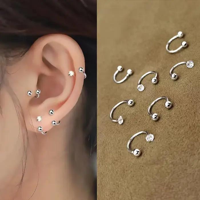 1 paire de boucles d'oreilles en argent Sterling 925 pour femmes et filles