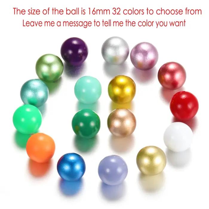 Collier Boule d'Harmonie Bola Mexicain Locket Pendentif Fleur Bicolore Diffuseur Huile Essentielle Bijou Femme Grossesse Occasion Spéciale