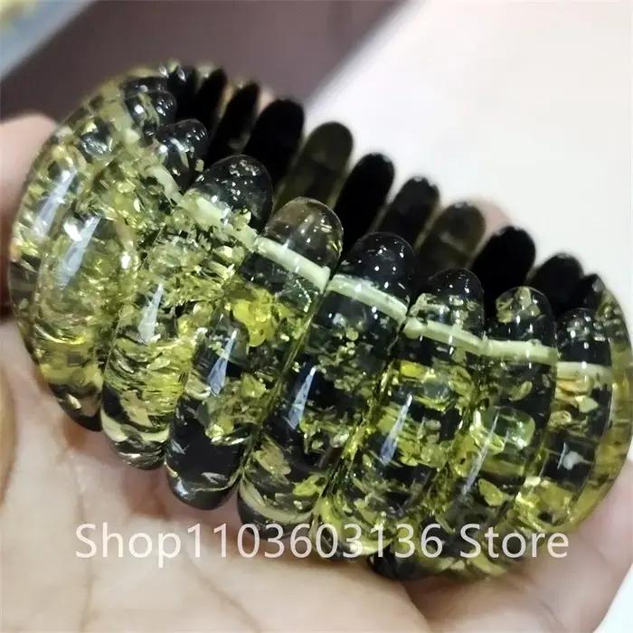 Bracelet en ambre coloré naturel pour femmes, pierres précieuses de guérison, bijoux fins, véritable