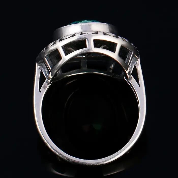 Bague Glamour 10x14MM en Tourmaline Colorée Mystérieuse pour Femme