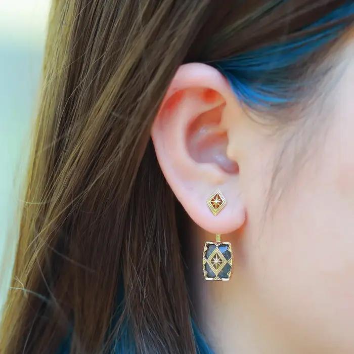 Boucles d'Oreilles Pendantes en Argent 925 pour Femme