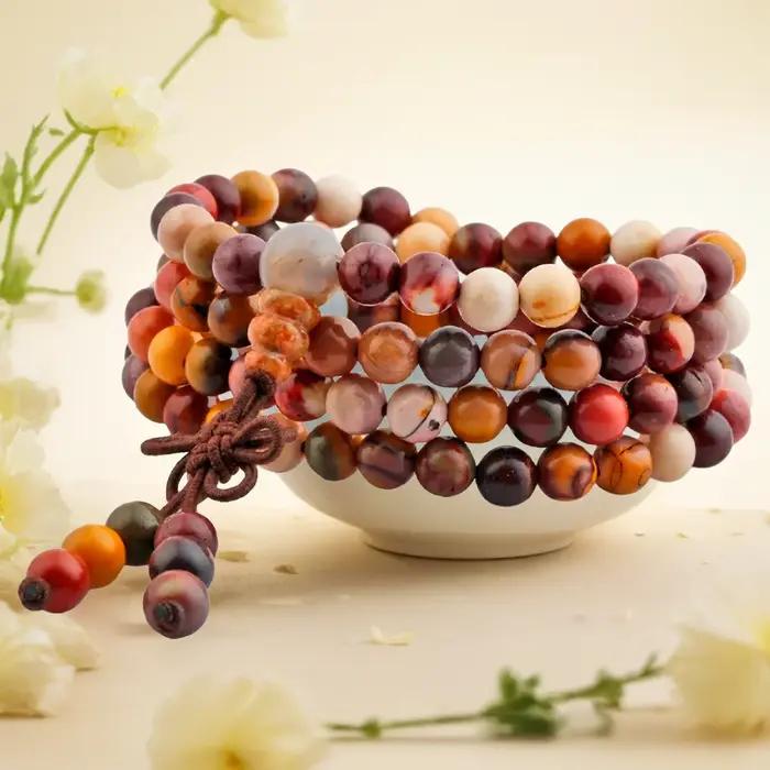 Bracelet à breloques en pierre Mookaite naturelle