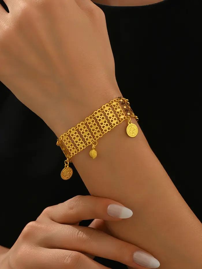 Bracelet à pampilles fabriqué à la main en métal pour l'industrie lourde, Style cour de luxe arabe, adapté aux fêtes et aux festivals