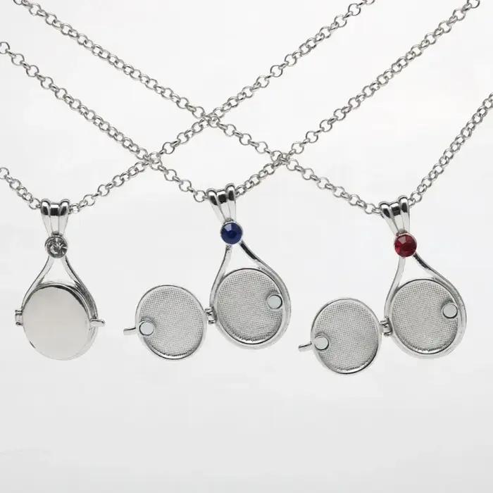 Acier inoxydable H2O médaillon sirène pendentif bijoux colliers ensemble de 3 cadeau pour femmes filles