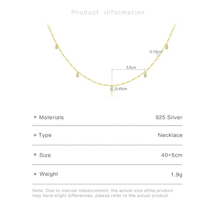 ANDYWEN Collier à breloques minimaliste en argent 925