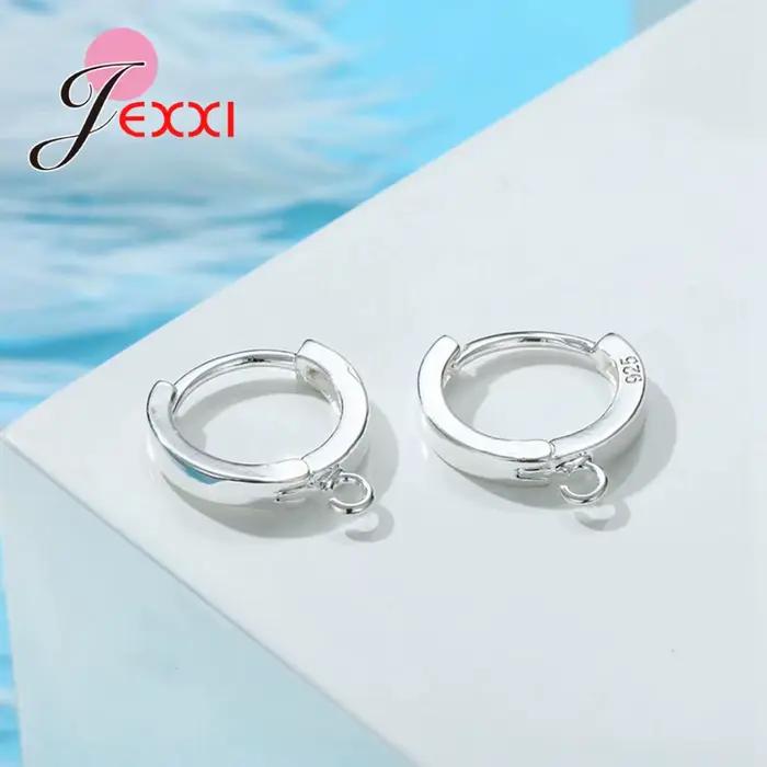 Boucles d'oreilles créoles classiques en argent Sterling 925