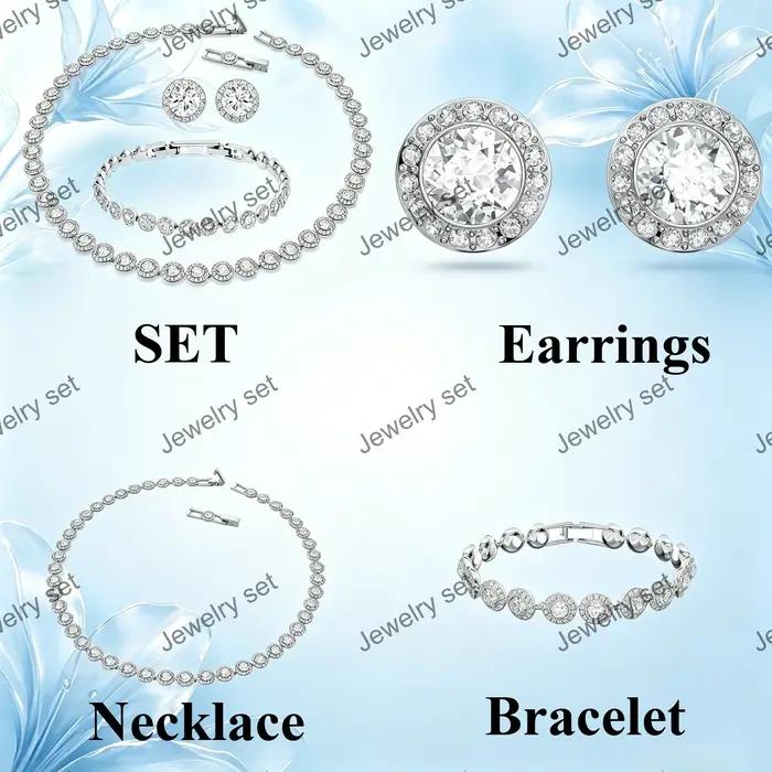 Collier Angelic-Conjunto avec détails de coupe ronde