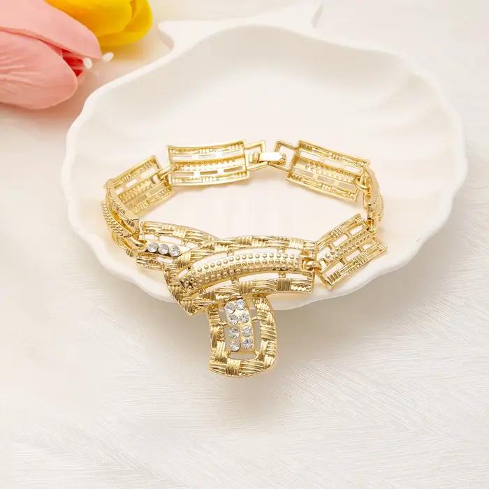 Ensembles de Bijoux plaqués or de dubaï pour femmes