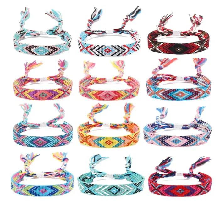 Bracelet bohémien Simple et coloré à franges népalaises pour femmes