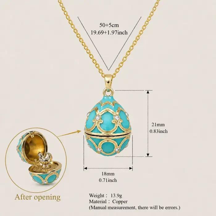 Collier vintage avec fermoir ouvert en forme d'œuf
