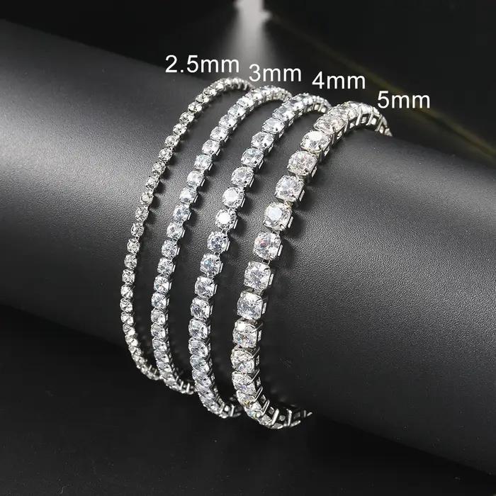Bracelet de Tennis en cristal de luxe pour hommes