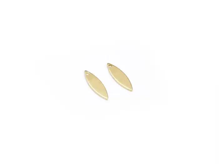 100 pièces breloque de boucle d'oreille Marquise, breloque oeil, breloque feuille pour la fabrication de bijoux, extrémités de chaîne, laiton brut, 12mm, 13mm, 15mm, 16mm -R2395