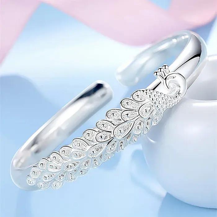 Grandes bracelets en argent Sterling 925 pour femmes