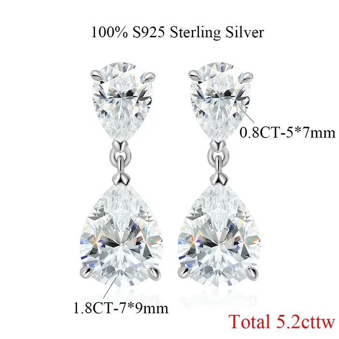 COSYA – boucles d'oreilles en moissanite pour femmes