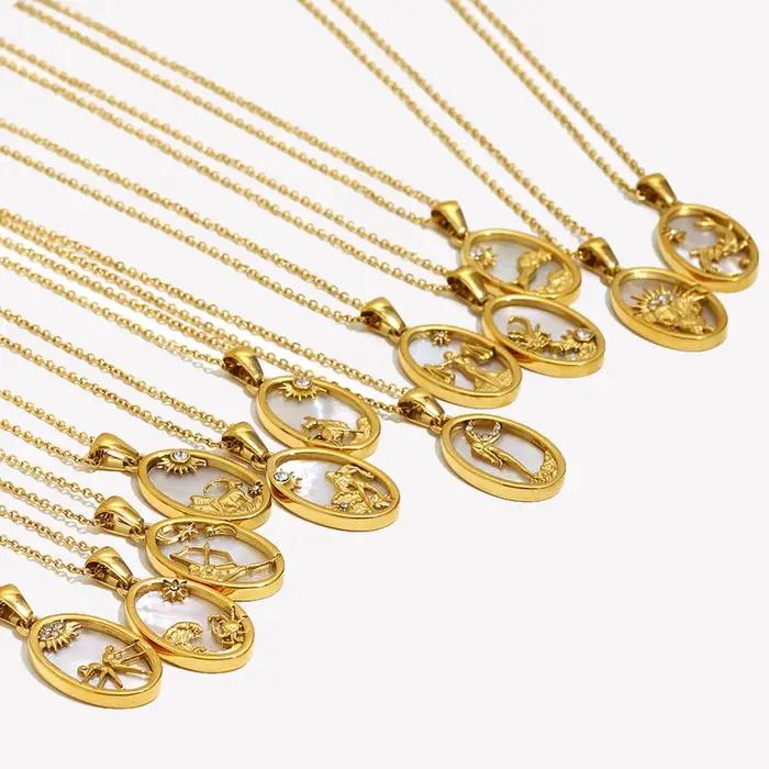 E.B.belle – collier avec pendentif Constellation en acier inoxydable