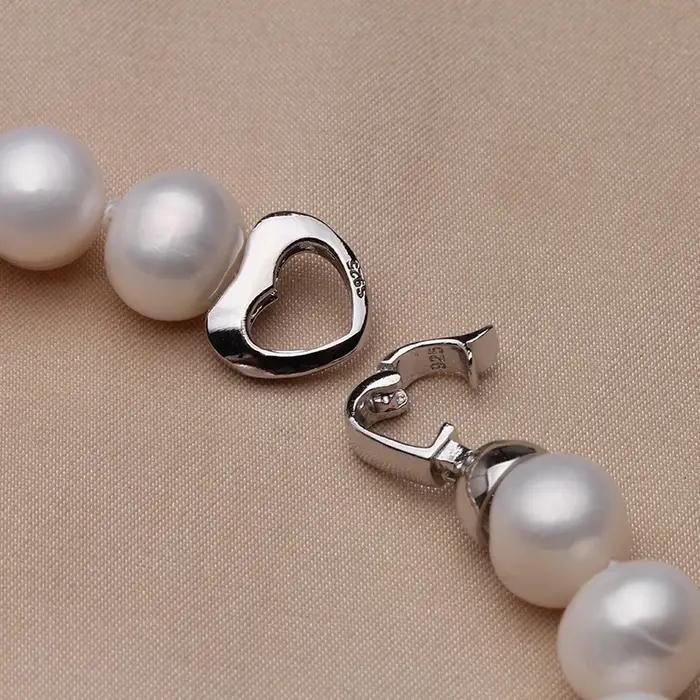 Bracelet de perles presque rondes 100% naturelles pour femmes