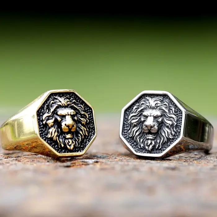Anneaux de tête 3D en acier inoxydable pour hommes et femmes, bijoux animaux vintage, punk, chimdominateur, cadeau de discussion détaillé, livraison gratuite, 2023