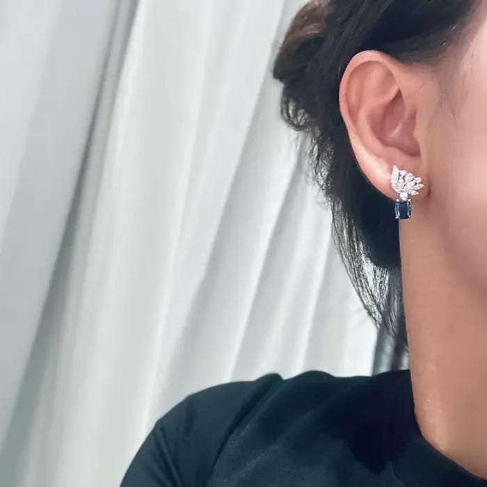 Boucles d'oreilles en argent sterling 925 pur