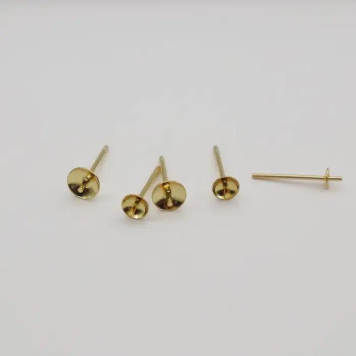 1 paire de supports de boucles d'oreilles en argent Sterling 925 massif