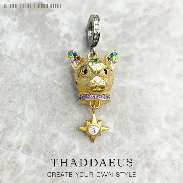 Pendentif breloques chat en or nouveau mignon bijoux faits à la main européens pour dames femmes Europe cadeau en argent Sterling 925