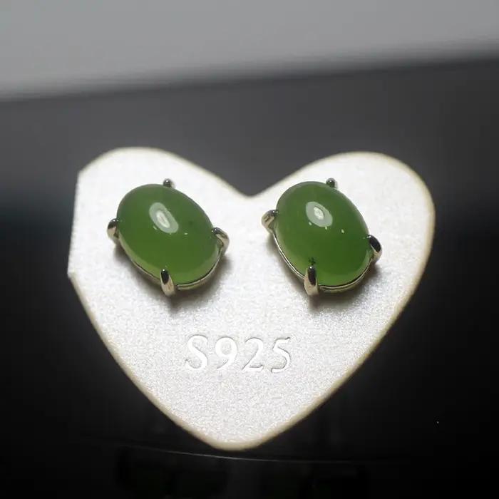 Meihan – boucles d'oreilles en argent naturel avec pierres semi-précieuses