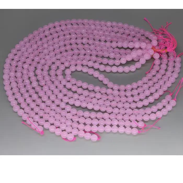 Perles rondes en pierre Rose naturelle, Quartz Rose, pour vêtements, cristaux et pierres de guérison, perles, bricolage, fabrication artisanale faite à la main