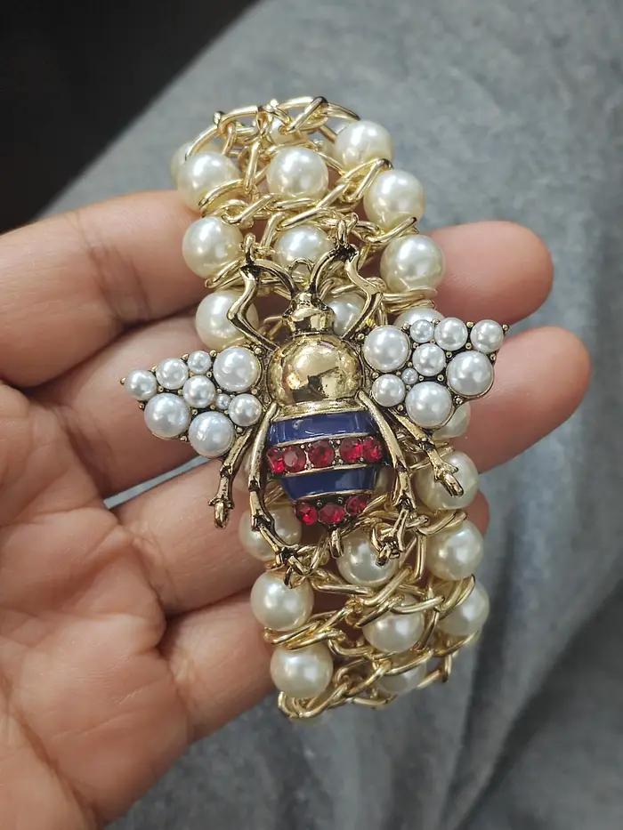 Bracelet de luxe en perles de cristal élastiques faites à la main