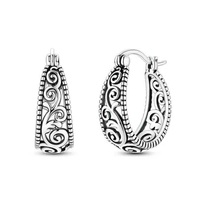 Nouvelles boucles d'oreilles pendantes en argent sterling 925 avec zircon, boucles d'oreilles rondes