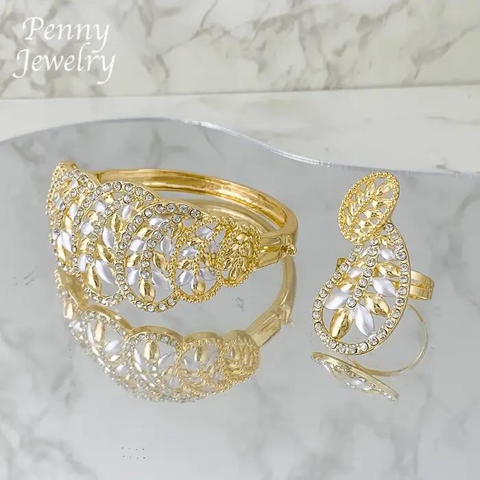 Collier exagéré deux tons strass pour femmes