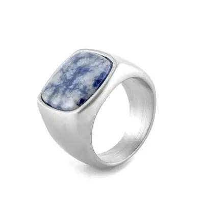 Bague en Pierre Tigre Noir et Blanc pour Homme et Femme