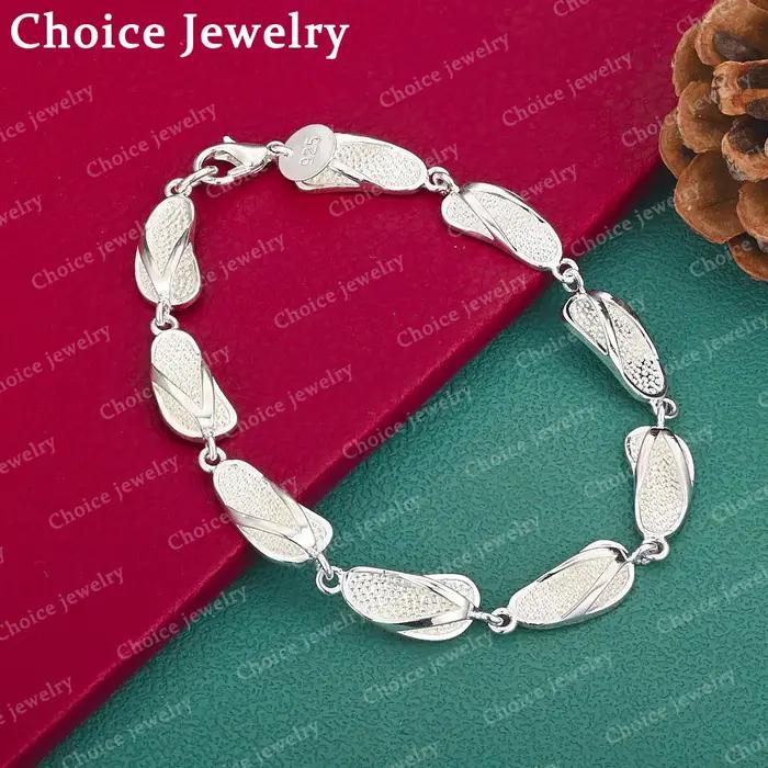 Bracelet chaîne en argent Sterling 925 pour femmes