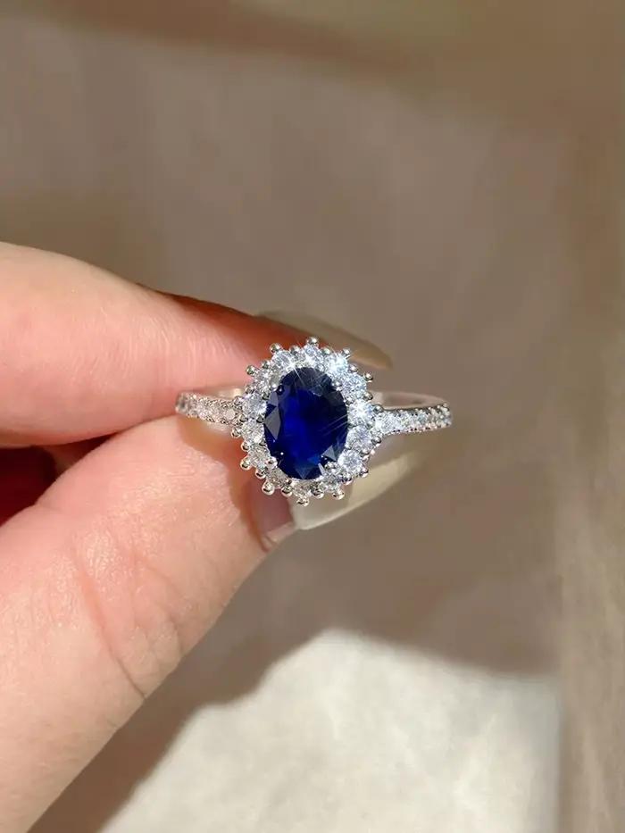 Bague classique en argent Sterling 925 pour femmes