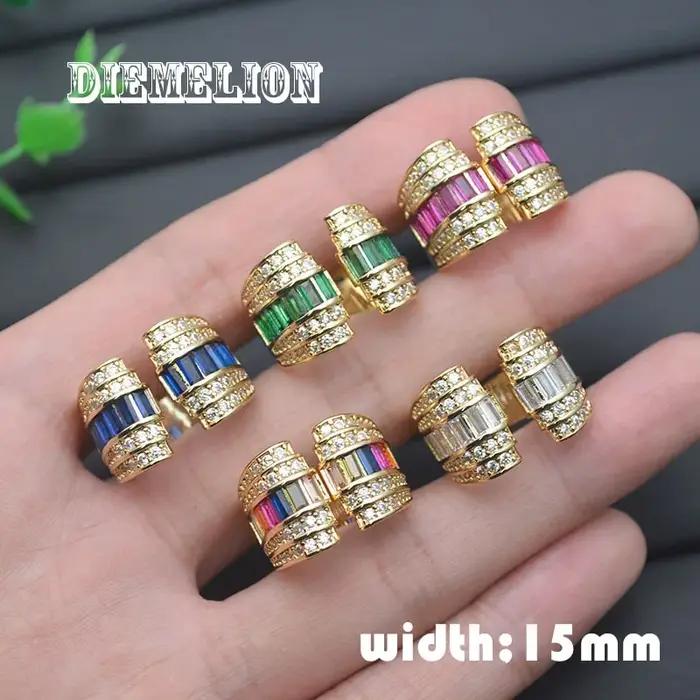 Bague de Luxe en Baguette de Couleur Murale pour Femme