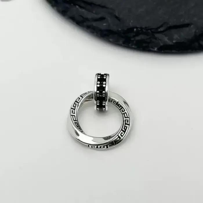 Collier Pendentif Homme Vintage en Argent Sterling 925 Hip Hop pour Femme