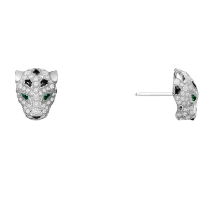 Boucles d'oreilles en argent Sterling 925 avec pierre de carbone