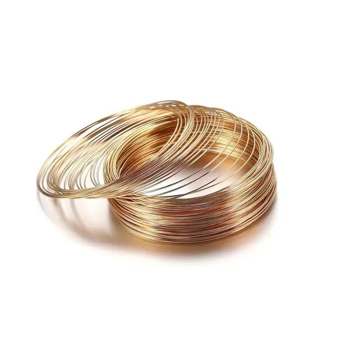 20 boucles mémoire fil d'acier Dia 60mm bracelet boucle collier cerceau pour la fabrication de bijoux accessoires de bricolage longueur d'étirement 3.7m